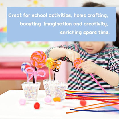 60 Orange Pipe Cleaners - Chenille Stem Bulk Pack for Arts & Crafts Projects