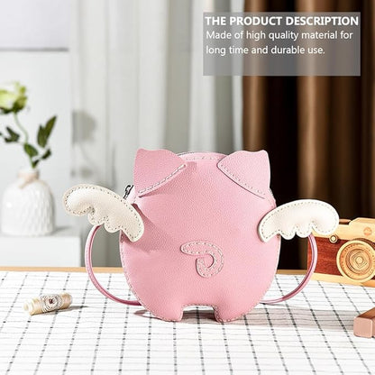 NUOBESTY 1 Set Handbag DIY Womens Suits DIY Sewing kit Girls Purse Making kit Piggy Bag for Women Purse Making kit Girl Animal Purses for Women Kids Craft Art Polyester Bags Jewelry Child