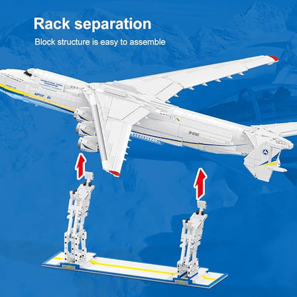 MISINI 57014 An-225 Large Transport Aircraft Building Blocks Set, 5350 PCS MOC Airplane Model Building Kits, Military Fan Model Collection Educational Toys Gifts for Kid and Adult