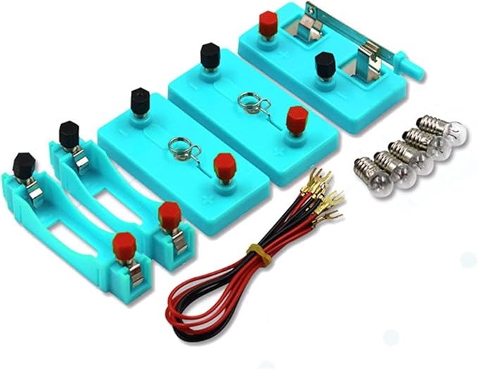 Kids Electricity Circuit Learning Kit,STEM Physics Science Electric Lab Experiments Learning Tool for Kids,Series Circuit & Parallel Circuit Learning