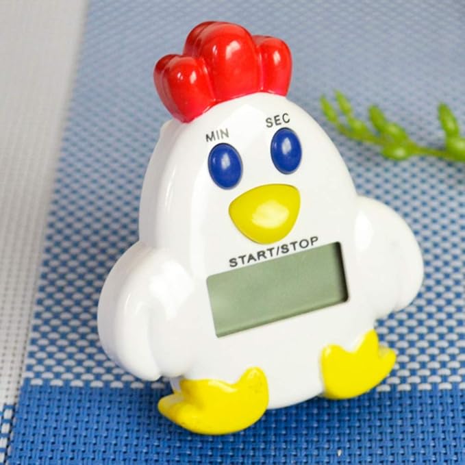 DOITOOL Mechanical Kitchen Timer, Cute Chick Timer for Kids, Wind Up 60 Minutes Manual Countdown Timer for Classroom, Home, Study and Cooking (with Battery)