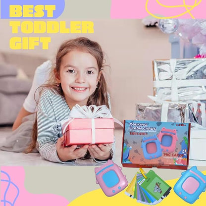 Unbreakable PVC Talking Flash Cards Toddler Toys with Carrying Ring, Pocket Speech Therapy, Learning Educational Montessori Autism Sensory Toys Toddler Games 274 Sight Words for Boys and Girls Gifts