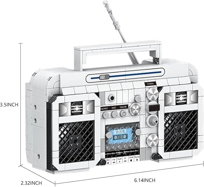 Retro Mini Radio Building Blocks Set Gifts for Christmas, Birthday, Valentine's Day, Thanksgiving, 645pcs Vintage Radio Toys Model for Adults Girls Boys Kid Toys