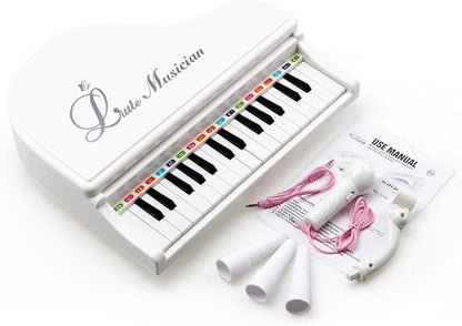 Amy&Benton Piano Keyboard Toy for Toddlers - 31 Key Baby Piano - White - Ages 3-4