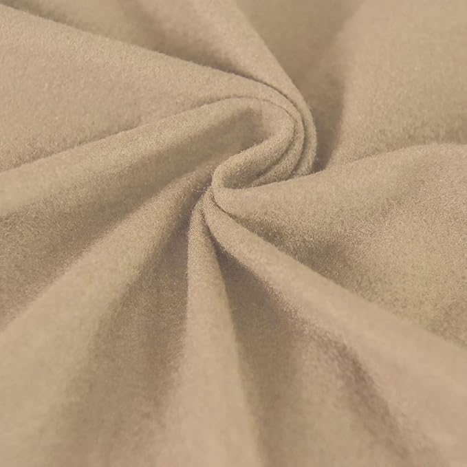 Easy-Going 6 Pieces Microfiber Stretch Sectional Recliner Sofa Slipcover Soft Fitted Fleece 2 Seats Couch Cover Washable Furniture Protector with Elasticity for Kids(Recliner Loveseat, Pale Yellow)