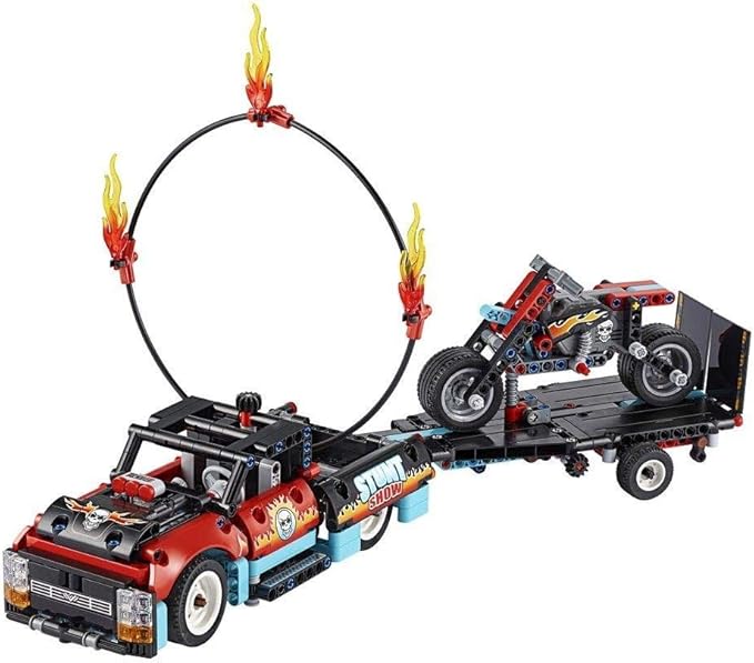 LEGO Technic Stunt Show Truck & Bike 42106; Includes Stunt Motorcycle, Toy Truck and Trailer (P10 Pieces)