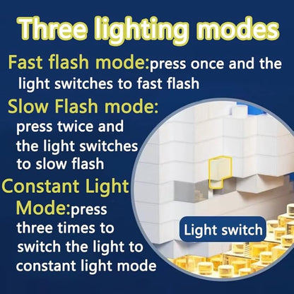 Micro Building Blocks Astronaut Model with Light Building Toy, Micro Building Kits for Kids or Adult Gifts, Spaceman on The Moon Mini Blocks Set DIY Bricks Toys