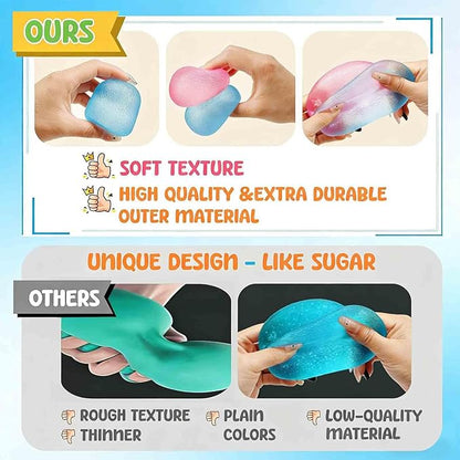Fidget Toys Stress Balls for Kids & Adults - Changes Color in The Sun - Malt Sugar Squishy Fidget Toys - Slow Rise Gel Ball - Stretchy Squeeze Stress Relief Balls for Anxiety