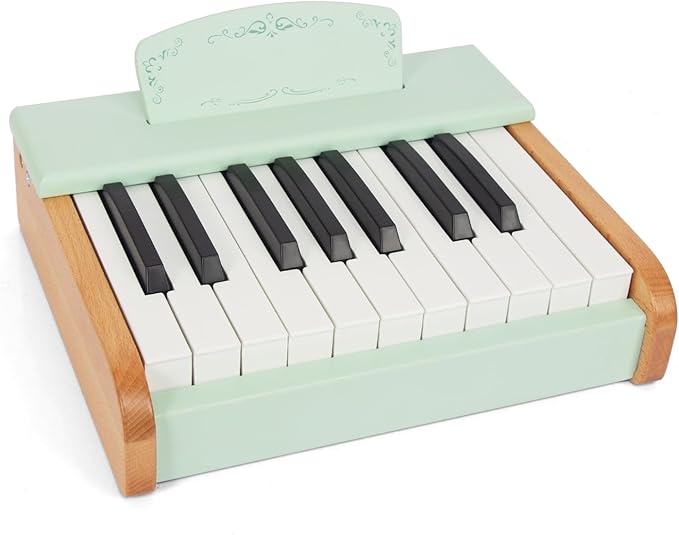 Toy Piano Wooden Piano Keyboard for Toddlers, 18 Keys Digital Piano for Kids, Music Educational Instrument Toy, Wood Piano for 3+ Girls and Boys