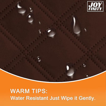 Waterproof Recliner Loveseat Sofa Cover with Pocket, 1-Piece Reversible Couch Cover for 2 Seat Recliner, Protector with Elastic Straps for Pets, Kids (Recliner Loveseat, Dark Coffee)