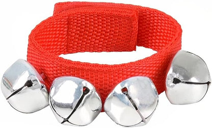 Rhode Island Novelty Jingle Bell Band Bracelets, 9-Inch, Pack of 2, Red and Green