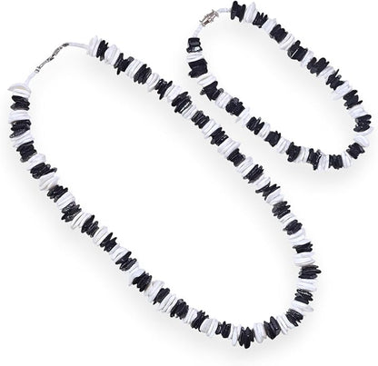 BlueRica Puka Shell Chips Necklace & Anklet Set (Multi)