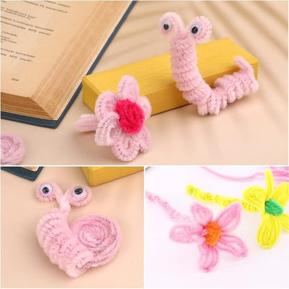 100 Pieces Pipe Cleaners Chenille Stem, Solid Color Pipe Cleaners Set for Pipe Cleaners DIY Arts Crafts Decorations, Chenille Stems Pipe Cleaners (Light Pink)