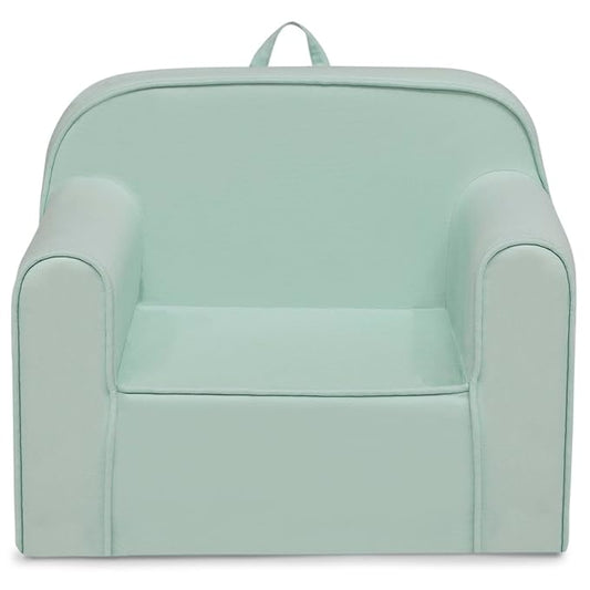 Delta Children Cozee Chair -Foam Kids Chair for Ages 18 Months and Up, Sage