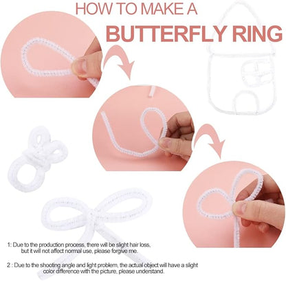 110 White Pipe Cleaners - Chenille Stem Art Supplies for Crafts and Decoration