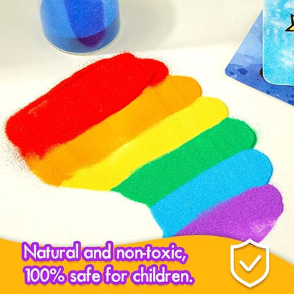 3 otters Colored Sand for Crafts, Art Sand Kit for Kid, Assorted Colors Sand for Sand Art, Supplementary Sand Art Painting, Vase Filler, Art Refill Kit (21 Bags, 4.63Lb Total)