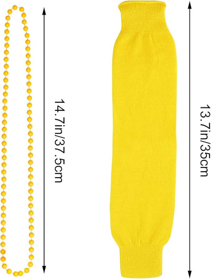 Kids 6 in 1 Costume Accessories 1970s 1980s Fancy Outfits and Dress for Cosplay Party Theme Party for Girl