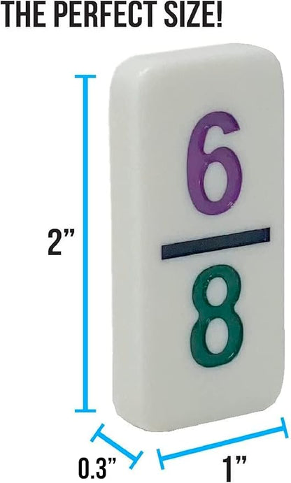 Regal Games Mexican Train Dominoes Set for Adults - Double 12 Dominoes with 91 Numbered Domino Tiles & 4 Trains - 2 or 4 Player Games & Ideal for Family Fun Game Night and Travel