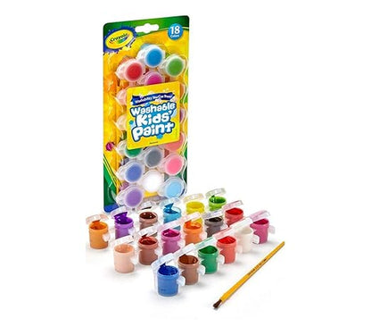 Crayola Washable Kids Finger Paint Assorted Colors, Pack of 3 | Includes 5 Color Flag Set