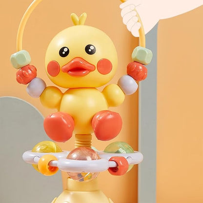 Baby Musical Toy, Duck Suction Cup High Chair Table Soother, Grip and Spin Toy, Interactive Development, Suitable for 10-36 Months, Baby Gift, Excellent Birthday Present Choice