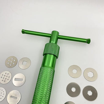 Clay Extruders Fondant Extruder with 20 Discs, Sugar Paste Cake Decor Tool Set