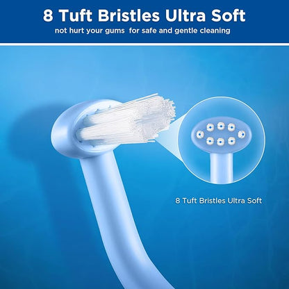 End Tuft Toothbrush, Orthodontic Toothbrush Small Head, Ultra Soft Gum Brushes for Braces, Implants, Retainers and Teeth Detail Cleaning, 6 Pcs