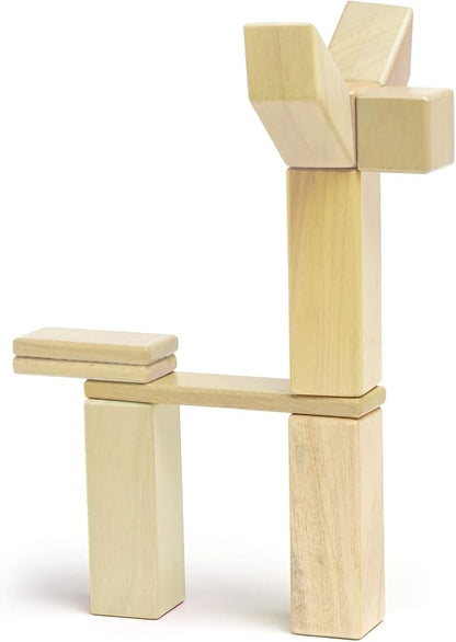 24 Piece Tegu Magnetic Wooden Block Set, Natural, 1-99 years old