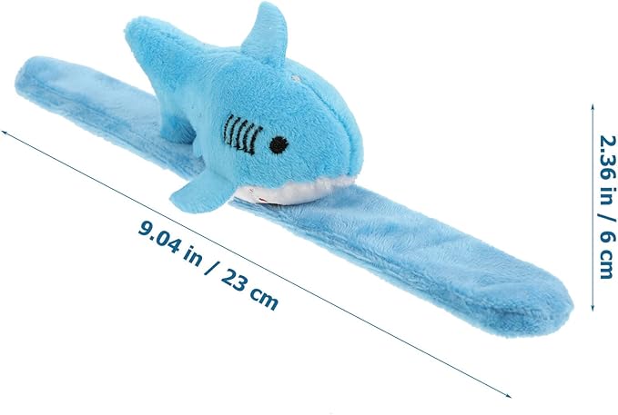 2pcs Animals Slap Bracelet Shark Slap Bracelet Plush Stuffed Animal Hugger Snap Wrist Band for Kids Birthday Party Favors