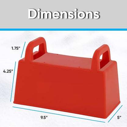 Superio Snow Brick Maker Igloo Fort Block Form Outdoor Winter Snow Toys Sand Castle Building Kit for Adults and Kids Sandbox, Beach, Sand Toys (Red, 2)