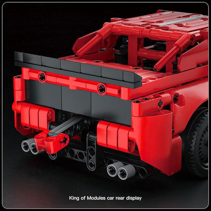 Mould King Challenger Pull Back Car Building Kits, Colletible 15080 Super Car Model, Scale Sports Cars Blocks, Speed Champions Cars Toys Sets for Adults and Boys Girls Kids Aged 8+ (738 Pieces) ﻿