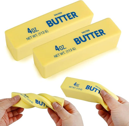 Butter Squishy- Slow Rising Fidget Toys, Novelty Stress Relief Squeeze Toys for Adults & Kids, Party Favors Gift Sensory Toy (3 PCS)