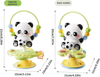 Baby Musical Toy, Panda Suction Cup High Chair Table Soother, Grip and Spin Toy, Interactive Development, Suitable for 10-36 Months, Baby Gift, Excellent Birthday Present Choice