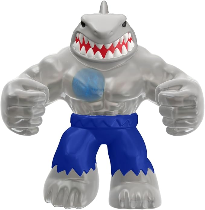 Heroes of Goo Jit Zu Goo Shifters DC Super Villain Stretchy Action Figure Hydro Attack King Shark. Incredibly Mushy DC 4.2" Toy Figure. Crush The Core!