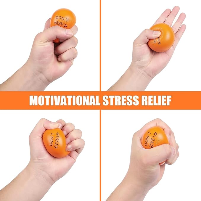 KDG Motivational Stress Balls(6 Pack) for Kids and Adults,Stress Relief Ball with Quetos to Rrelieve Anxiety and Manage Anger