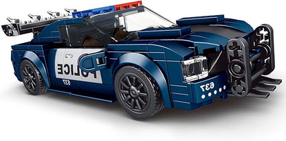 Mould King 27002 Mini Barricade Police car Building Kits, MOC Building Blocks Set to Build, Gift for Kids/Adult Collections Enthusiasts(356 Pieces, Static Version with Display Box)