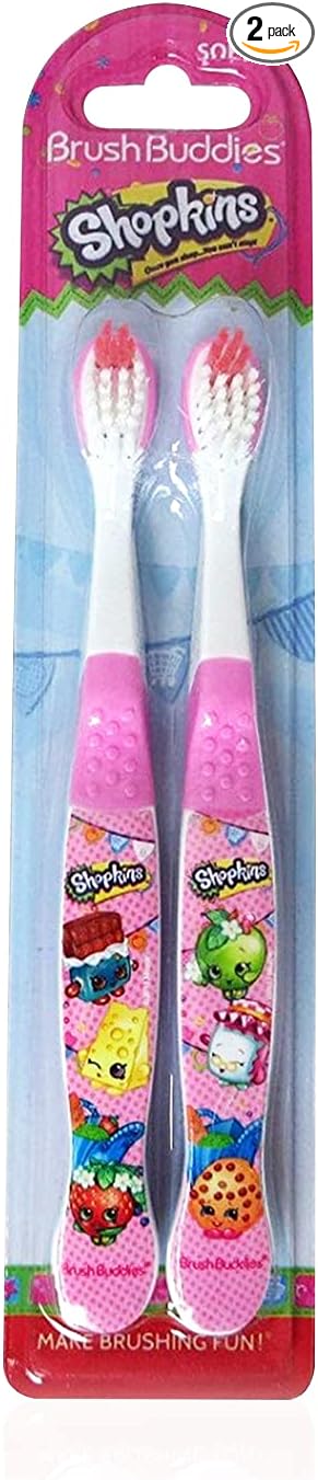 Brush Buddies 2 Piece Shopkins Toothbrush