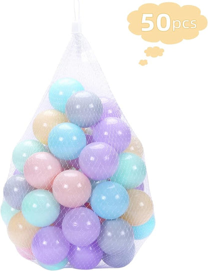 GOGOSO Macaron Ball Pit Balls 50 Pack - Enhance Decor and Enjoy Playtime Phthalate Free BPA Free
