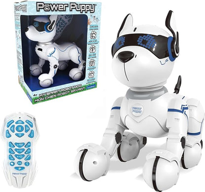 Lexibook Power Puppy - My Smart Dog Robot to Train - Programmable Robot with Remote Control, Training and Gesture Control Function, Dance, Music, Light Effects, Toy for Children - DOG01
