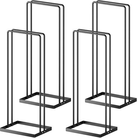 Hanger Holder Organizer 4 Pack, Clothes Hanger Organizer Hanger Stacker for Closet Laundry Room Hanger Storage, RV Hanger Rack Stand Caddy for Velvet Felt Plastic Coat Hangers Adult Kids Pants Hangers