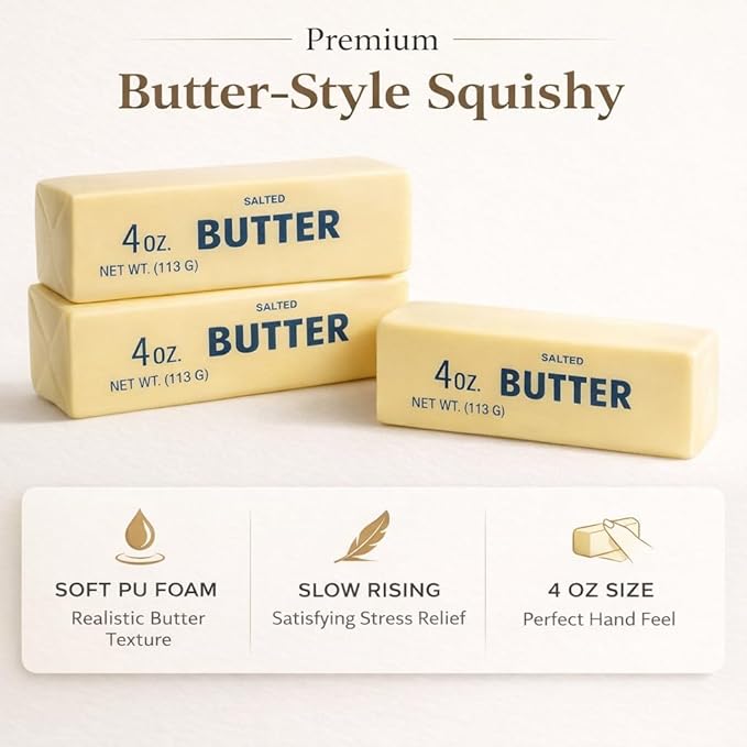 Butter Squishy Stick, Slow Rising Squeeze Stress Relief Squishy for Office & Desk Use (Standard)
