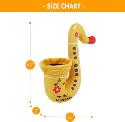 June Garden 6.5" My First Saxophone - Musical Soft Plush Toy for Infants and Toddlers