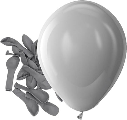 Bezente Gray Latex Party Balloons - 150 Pack 5 Inch Matte Small Pastel Grey Helium Balloons for Birthday Bridal Shower Wedding Anniversary Party Decorations