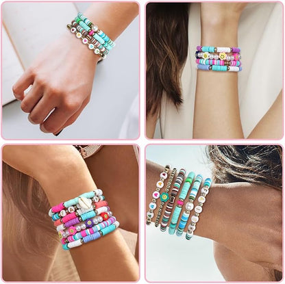 Preppy Friendship Bracelets for Girls Jewelry: Stackable Surfer Bracelets for Women Teen Girls Stuff