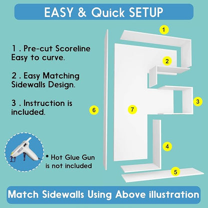 3FT Tall Mosaic Balloon Frame Letters Big Marquee Light Up Letters DIY Kit for Birthday Party Wedding Backdrop Decor Letter F Pre-Cut Foam Board