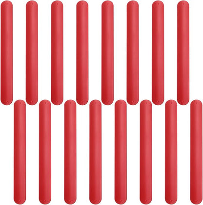 Silicone Rubbber Slap Bracelets Plain Slap Bracelets Wrist Soft and Safe Slap Bands Wrap Band for School Party Favors DIY Painting Wristband Craft