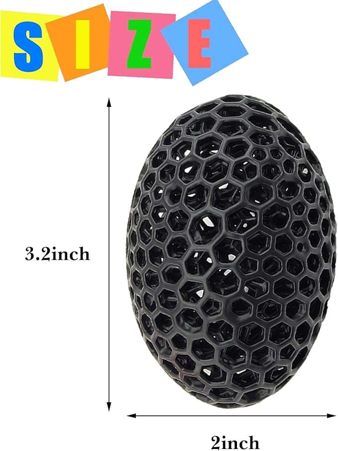 3D Printed Fidget Toys Stress Ball for Adults Grip Strength Trainer,Squishy Fidget Toy for Hand Therapy Bouncing Ball for Anxiety Relief,Classroom Gifts Kids Focus Decompression Ball for Office