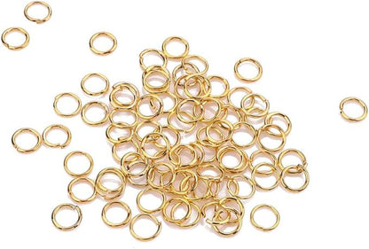 Open Jump Rings Gold 0.9x10mm 200pcs for DIY Jewelry Making Supplies