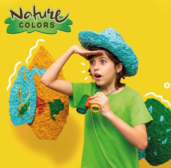 Jovi Plastilina Reusable and Non-Drying Modeling Clay; Nature Colors, 1.75 Oz. Bars, Set of 18, 3 Each of 6 Colors, Perfect for Arts and Crafts Projects