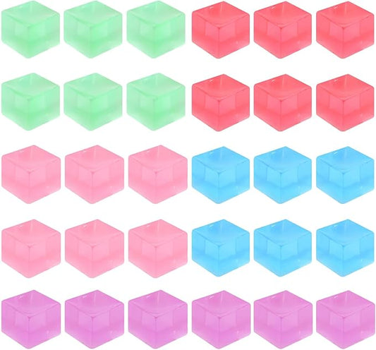 Hooqict 20Pcs Stress Cube Squishy Stress Balls Fidget Toys Square Squeeze Ice Cube Sensory Toys for Kids Adults Mini Squishies Stress Relief Party Gift Bag Fillers Birthday Goodie Bag Stuffers