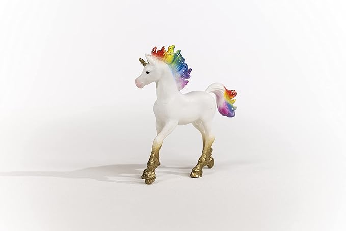 Schleich bayala, Unicorn Toys for Girls and Boys Rainbow Love Unicorn Foal with Rainbow Mane and Tail, Ages 5+